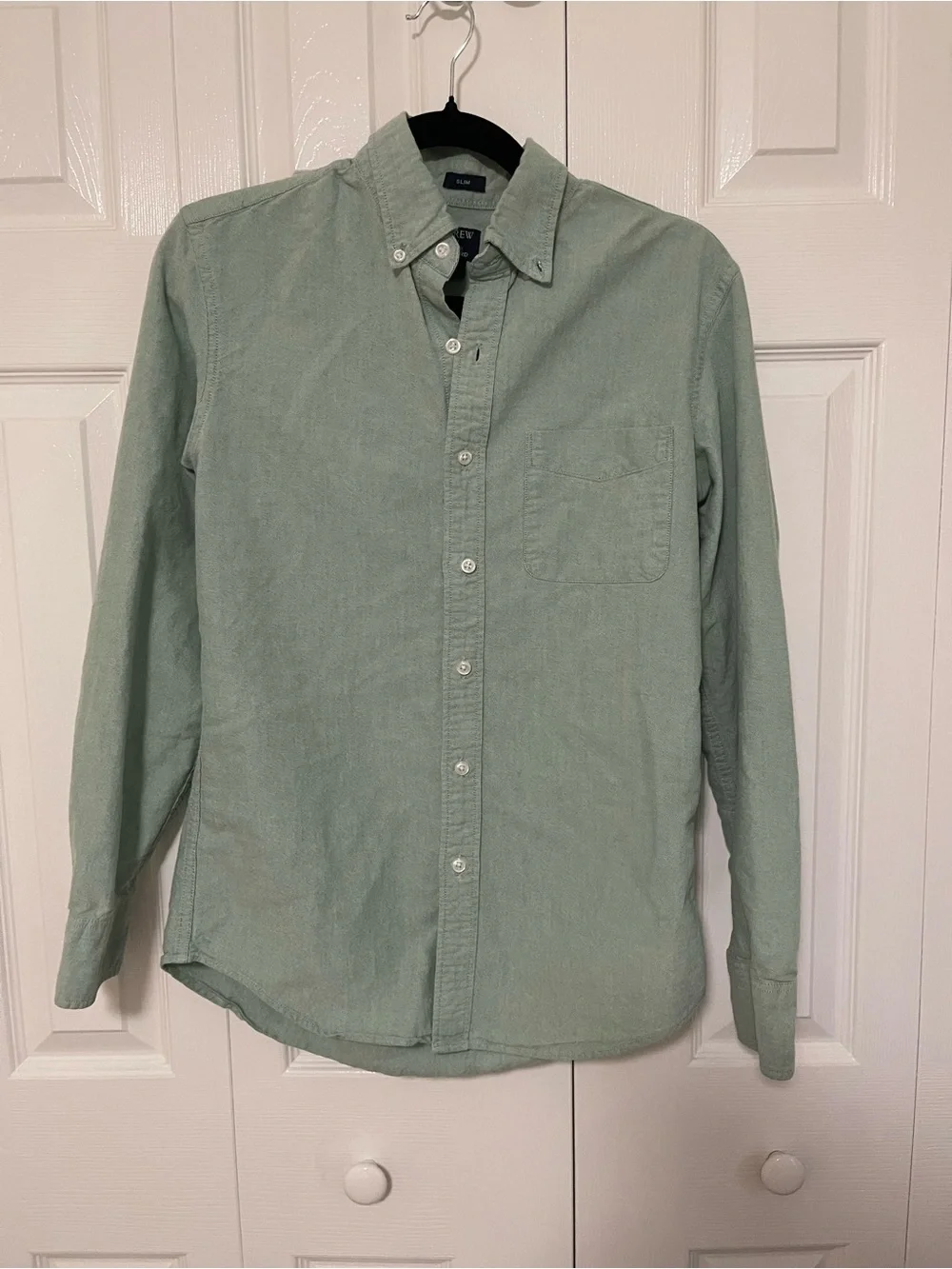 J. Crew Men's Button-Down Oxford Shirt in Sage Green